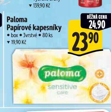 Paloma Papírové kapesníky box 3vrstvé 80 ks