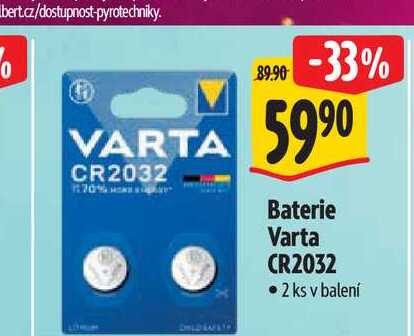 Baterie Varta CR2032 2 ks