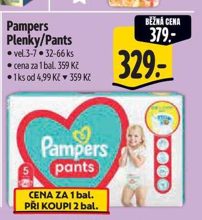Pampers Plenky/Pants vel. 3-7 32-66 ks