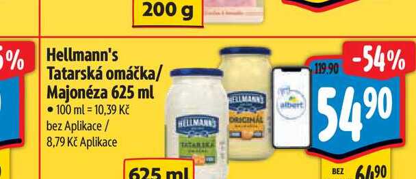 Hellmann's Tatarská omáčka/ Majonéza 625 ml