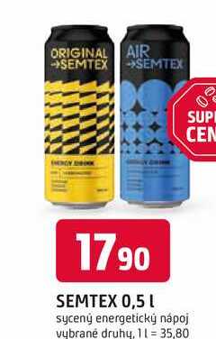 SEMTEX 0,5 L sycený energetický nápoj