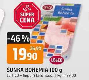 Le & Co Šunka bohemia 100g