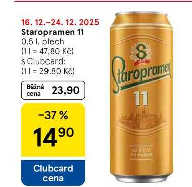 Staropramen 11, 0,5 l, plech
