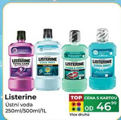 Listerine Ústní voda 250ml/500ml/1L 