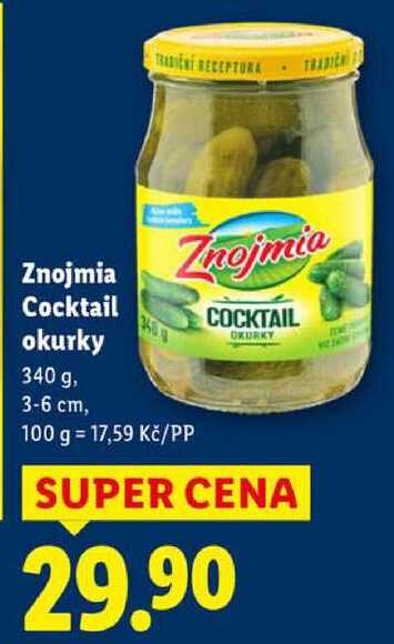 Znojmia Cocktail okurky, 340 g