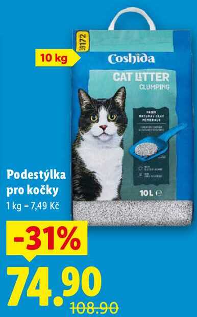 Podestýlka pro kočky, 10 kg