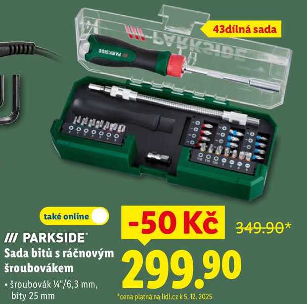 Sada bitů s ráčnovým šroubovákem