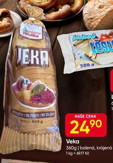 Veka 360g, balená, krájená 