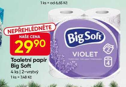 Big Soft toaletní papír 2-vrstvý 4role
