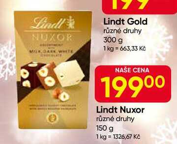 Lindt Nuxor různé druhy 150 g