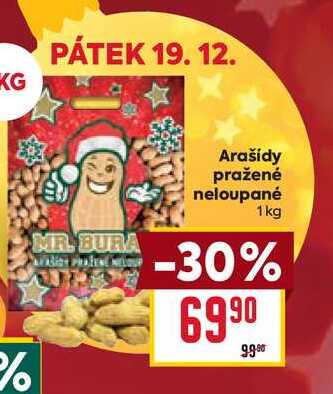Arašídy pražené neloupané 1kg