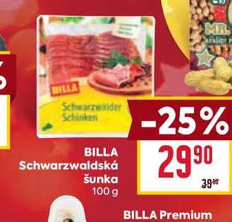 BILLA Schwarzwaldská šunka 100 g