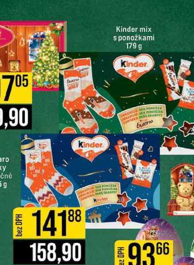 Kinder mix s ponožkami 179 g