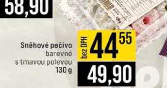 Sněhové pečivo barevné s tmavou polevou 130 g 