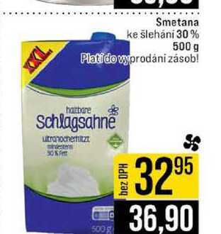 Smetana ke šlehání 30% 500 g
