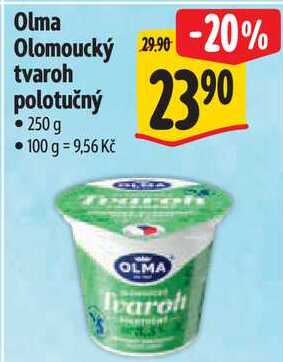 Olma Olomoucký tvaroh polotučný, 250 g 
