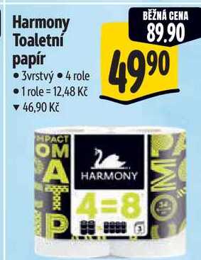 Harmony Toaletní papír, 4 role