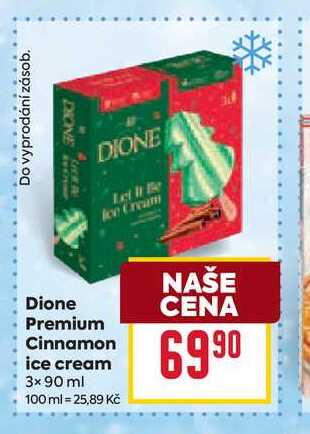 Dione Premium Cinnamon ice cream 3x 90 ml