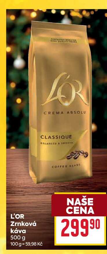 L'OR Zrnková Káva 500 g 