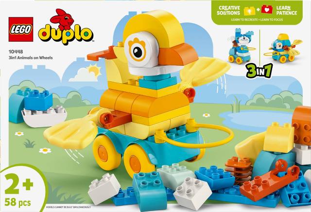 Lego duplo 3v1: Zvířátka na kolečkách 10448