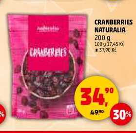 CRANBERRIES NATURALIA, 200 g