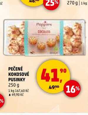 PEČENÉ KOKOSOVÉ PUSINKY, 250 g 