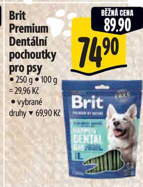 Brit Premium Dentální pochoutky pro psy, 250 g