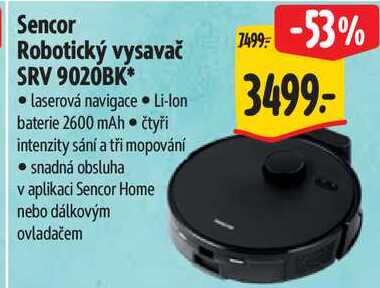 Sencor Robotický vysavač SRV 9020BK*