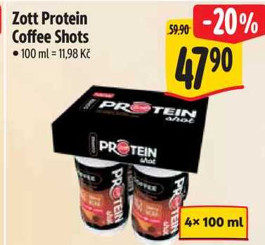 Zott Protein Coffee Shots, 4x 100 g