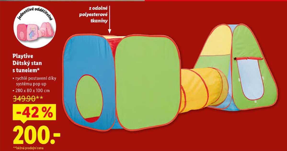 Playtive Dětský stan s tunelem