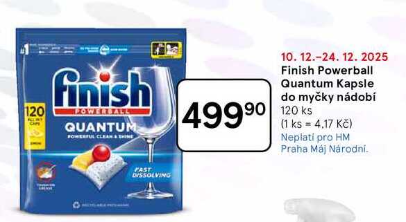 Finish Powerball Quantum Kapsle do myčky nádobí, 120 ks