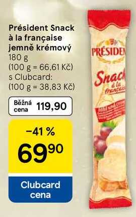 Président Snack à la française jemně krémový, 180 g