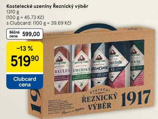 Kostelecké uzeniny Řeznický výběr, 1310 g