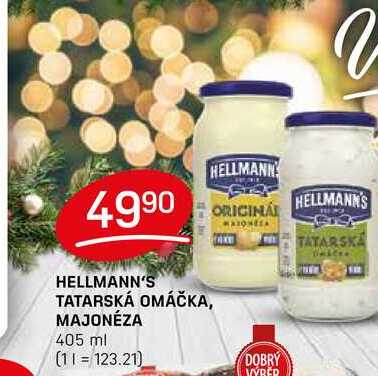 HELLMANN'S TATARSKÁ OMÁČKA, MAJONÉZA 405 ml 