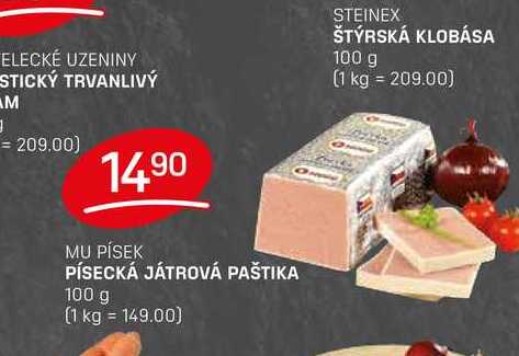 PÍSECKÁ JÁTROVÁ PAŠTIKA 100 g