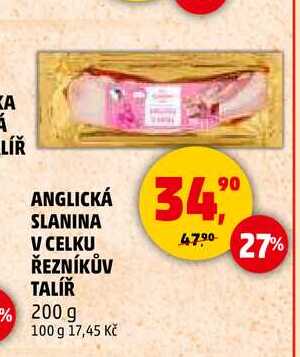 ANGLICKÁ SLANINA V CELKU ŘEZNÍKŮV TALÍŘ, 200 g