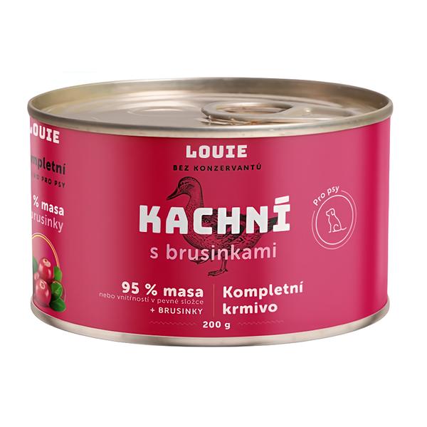 Louie Kachní konzerva s brusinkami, vitamíny a minerály pro psy