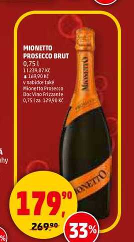 MIONETTO PROSECCO BRUT, 0,75 l