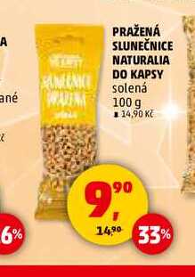 PRAŽENÁ SLUNEČNICE NATURALIA DO KAPSY solená, 100 g 