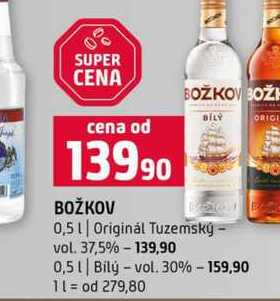 BOŽKOV 0,5l Originál Tuzemský vol. 37,5%