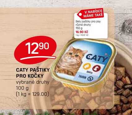 CATY PAŠTIKY PRO KOČKY vybrané druhy 100 g