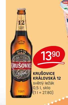 KRUŠOVICE KRÁLOVSKÁ 12 světlý ležák 0,5l