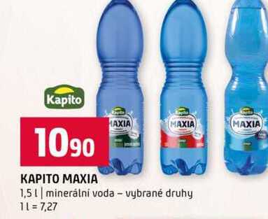 KAPITO MAXIA 1,5l minerální voda vybrané druhy 