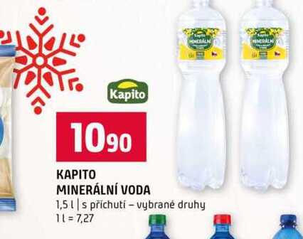 KAPITO MINERÁLNÍ VODA 1,5l s příchutí vybrané druhy