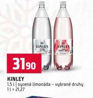 KINLEY 1,5l sycená limonáda vybrané druhy
