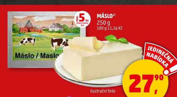 MÁSLO, 250 g v akci
