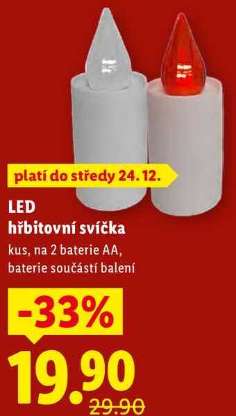 LED hřbitovní svíčka