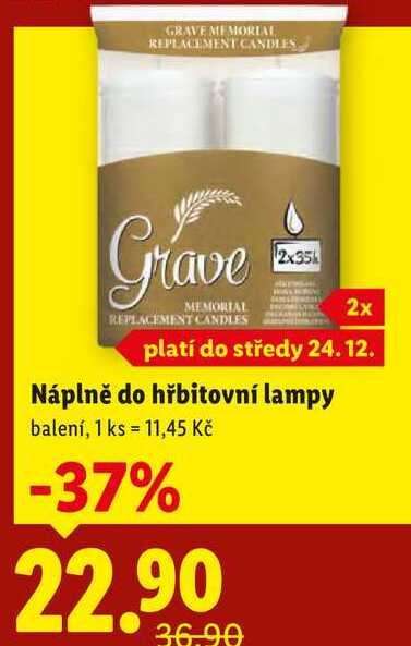 Náplně do hřbitovní lampy, 2 ks