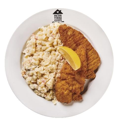 Kuřecí řízek s bramborovým salátem