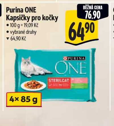 Purina ONE Kapsičky pro kočky 4x85 g